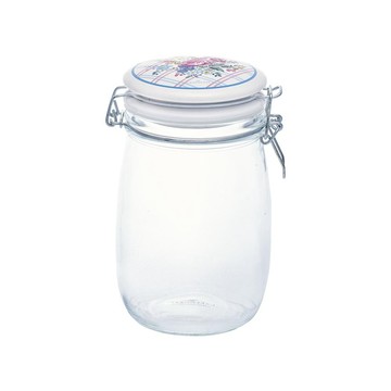 WUZ 丹麥GreenGate Elina white 玻璃儲物罐1L