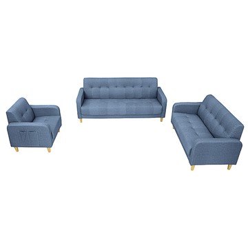 【日安家居】靚靚耐磨皮沙發組(1+2+3)/五色123丹寧