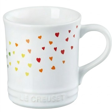 LE CREUSET 馬克杯 400ml  繽紛愛心白  1個
