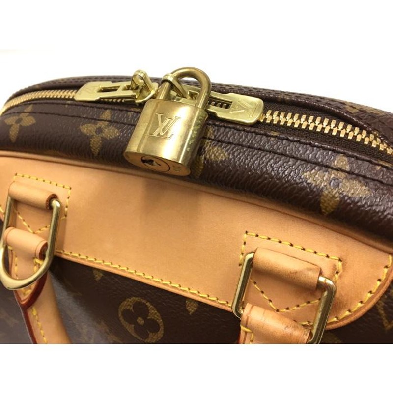 中古】LOUIS VUITTON ミニボストンバッグ トゥルーヴィル モノグラム ブラウン系 M42228 | LINEショッピング