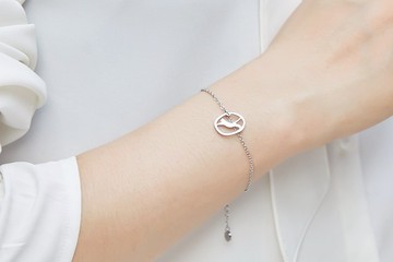 飛起來的貓手鍊 - 貓咪小印章系列-抗敏醫療鋼