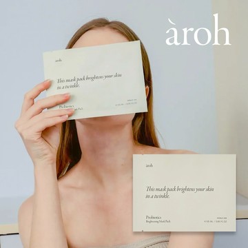 【àroh】Aroh 文字面膜-益生菌大米亮白面膜