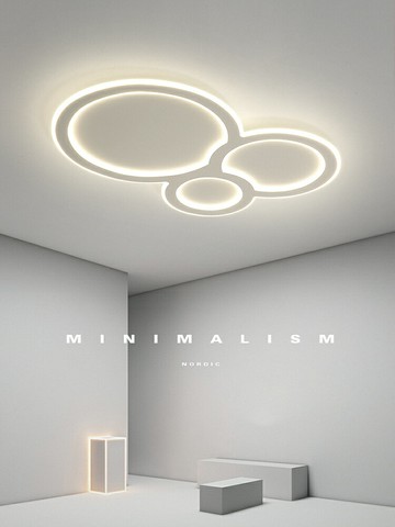 簡約現代客廳燈大氣家用led吸頂燈 北歐房間主臥室燈創意極簡燈具