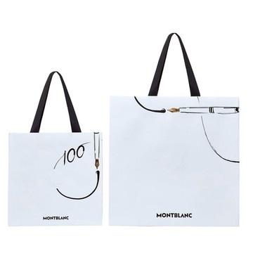 MONTBLANC 萬寶龍 100周年紀念提袋-白 (中)