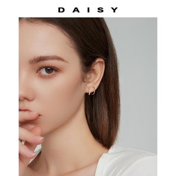 999純銀鉆石耳環小眾設計感高級耳圈女個性獨特耳釘ins冷淡風耳飾