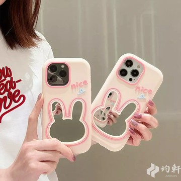 ins 矽膠卡通兔  防摔殼 適用 蘋果 iPhone16 15 14 13 12 11 Pro Max 保護殼 手機殼