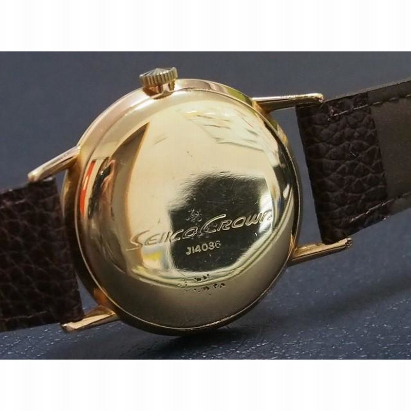 SEIKO セイコー クラウン 21石 変わり文字盤 カッパー