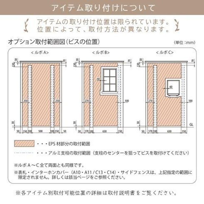 高価値 フジジュウ門袖ルポC ニッチ 飾り棚 付きデザインウォール 門壁 袖壁 門柱 ディーズパティオ