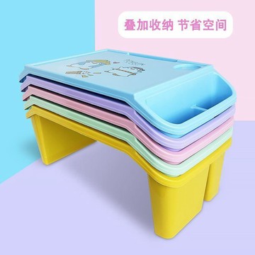 胖眫精選😊簡易書桌塑料兒童學習桌家用成人牀上筆記本電腦桌兒遊戲桌童書桌