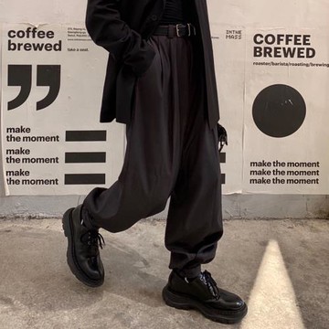 MRCYC秋季韓系潮流九分西褲束腳長褲休閑褲男百搭修身小腳褲