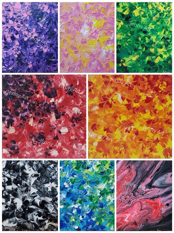 四聯幅優惠組合 無框畫 抽象畫 畫作 掛畫 居家擺設 桌上療癒小物