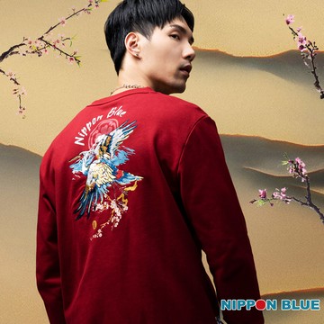 【秋冬新品㊙結帳2件再88折】輕日本緣起青鳥大學長TEE(紅) - BLUE WAY 日本藍