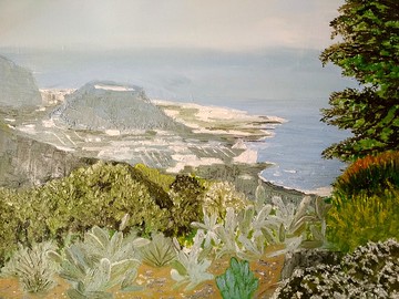 訂製特內裡費島陰天，原創油畫 30x40 厘米