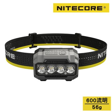 Nitecore 多用途雙電源戶外頭燈-附背夾【黑色／600流明】HA23 UHE