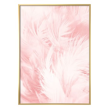 繽紛的粉紅自由 金色 1入  59.4 x 42cm
