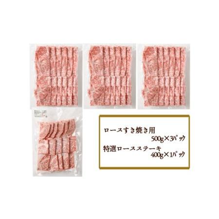 ふるさと納税 特選 黒毛和牛 ロース すき焼き＆焼肉セット 計1.9kg（すき焼き用 500g×3・焼肉用 400g）国産 牛肉 Z-2 鹿児島県天城町