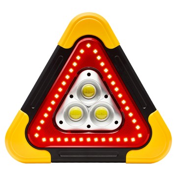 OMYCAR 新一代加大款超亮太陽能LED三角警示燈  ABS材質  268 x 268 x 50mm  1個