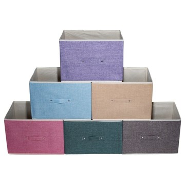 艾比百貨》亞麻收納盒 折疊收納箱 衣服收納箱 摺疊收納箱 衣物收納箱 抽屜收納箱 收納箱 置物箱 收納盒 整理盒 收納