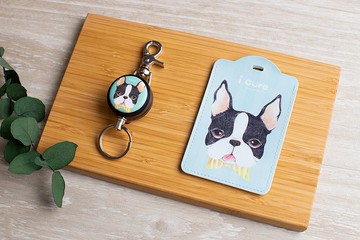 i好溜 伸縮萬用證件套組 / 領結波士頓_AYWH10