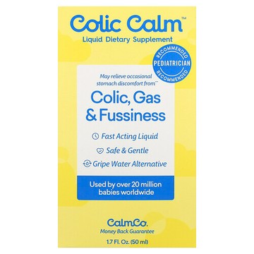 Colic Calm, 絞痛，脹氣和迴流，嬰兒專用，1.7 液量盎司（50 毫升）