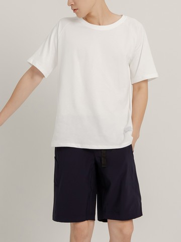 快乾棉料素色拉克蘭短袖TEE