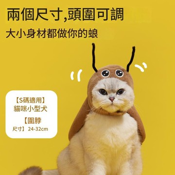 蟑螂寵物頭套披風 可調式貓咪衣服披風貓貓衣服狗狗服飾