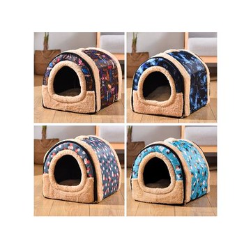 狗窩四季通用封閉式房子狗狗睡覺床秋冬季保暖泰迪小型犬折疊貓窩