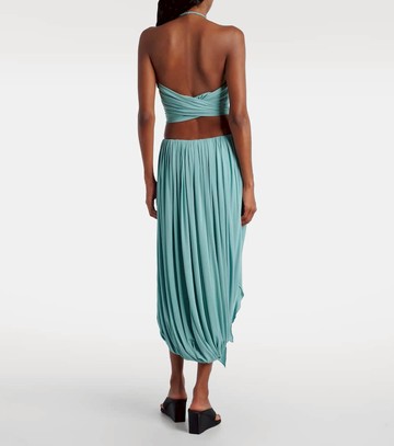 Alaïa Gathered jersey midi skirt