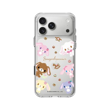 iPhone 17 Pro Max Clear Case（相機按鈕） 透明 - 三麗鷗-蜜糖邦尼 Sugarbunnies - 雙胞胎兔排排站