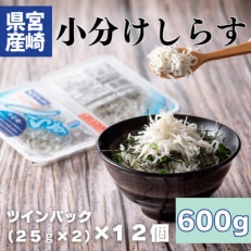 小分けしらすツインパック12個セット(25g×2パック×12個・計約600g)