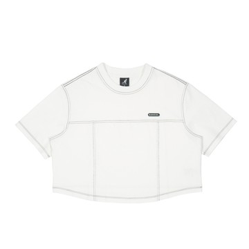 KANGOL 女 壓線短版T 6522100100