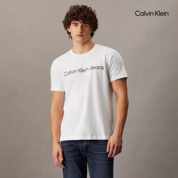 【Calvin Klein】 CK 經典標誌短袖 T 裇_白色
