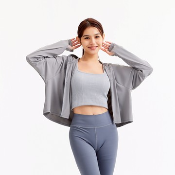 Ohsunny 冰絲凉感防曬服防紫外線短款寬鬆抗UV防曬外套 UPF50+