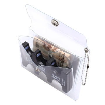 AFECTO 第二代 日本零錢包 + 雙層收納袋 套組  黑色  均碼(110 x 75 x 10 mm)