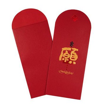 Dr.Paper精緻紅包袋/WI-R03/金點紅/願/18x9cm/2入/包