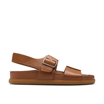 Clarks 托弗系列 -Torford Strap 中縫線設計簡約時尚真皮涼鞋 (棕褐色) CLM80898S-男