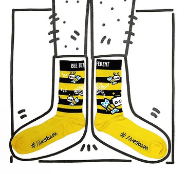 義大利潮流運動襪livesbam 義大利經典原創設計製造BEE DIFFERENT