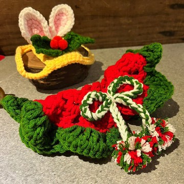 Christmas聖誕限定/雪地裏耶誕/寵物帽子領巾/貓咪狗狗帽子