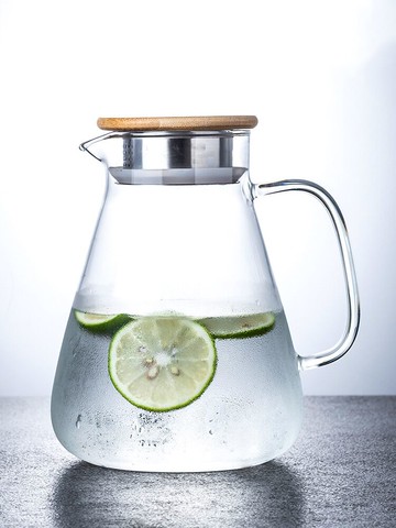 冷水壺涼水壺玻璃水壺大容量家用耐高溫耐熱防爆涼水杯涼茶壺扎壺