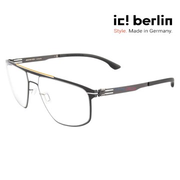 【ic! berlin】AMG08 Yellow Gun Metal 德國薄鋼眼鏡 公司貨