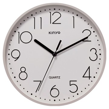 Kinyo 時線簡約掛鐘 9吋 CL-221 1個  奶茶色