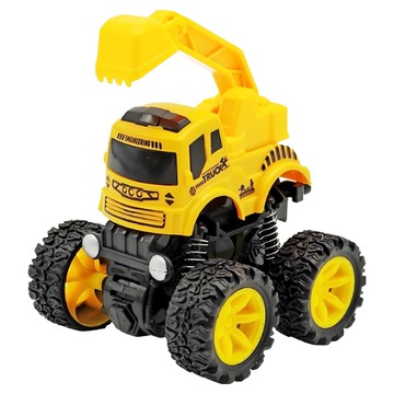 OhBabyLaugh 慣性四驅車  挖掘車 黃色  1個