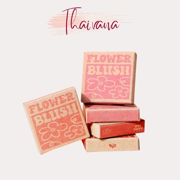 Thaivana🇹🇭泰國4U2 FLOWER BLUSH 花朵刻字腮紅 自然紅潤 可愛浮雕腮紅 花花腮紅 3.3g