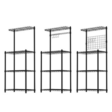KIWISH 邊條款60X35X150H廚房置物架-2色 (廚房收納架/微波爐架/電器架/多功能置物架/收納架/電器架/廚房架)