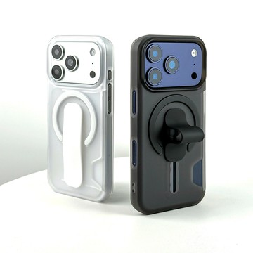 蘋果17手機殼黑色指環支架iphone17promax磨砂半透明16pro防摔小衆15創意14高級感13保護套輕奢