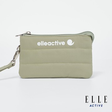 ELLE ACTIVE-蓬蓬雲朵系列 Puffy三層零錢包/手腕包-抹茶綠