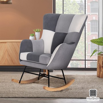 【Hampton 漢汀堡】紐頓拼布高背搖椅