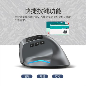 筆記本電腦外接立式垂直滑鼠人體工學帶屏顯滑鼠靜音充電