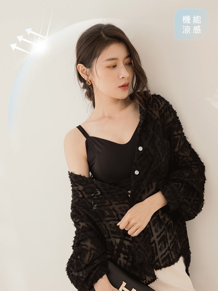 涼感．冰牛奶絲雙肩帶BRA TOP