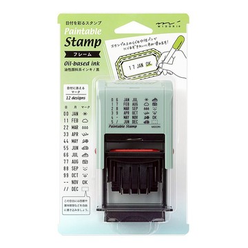 MIDORI 迴轉日期印章-花框